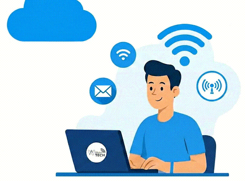 Specjalista IT przy laptopie